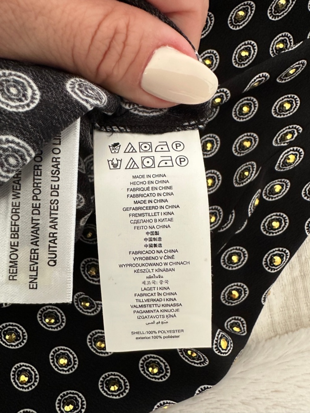MICHAEL Michael Kors Black Printed Tie-Waist Mini Dress - Picture 7 of 7